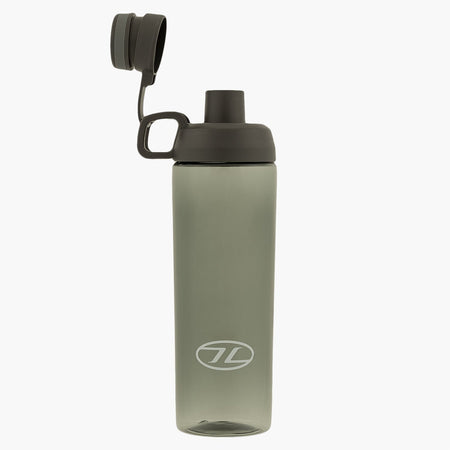Highlander Hydrator Water Bottle Grey Black 850ml BPA Free Plastic Impact Resist