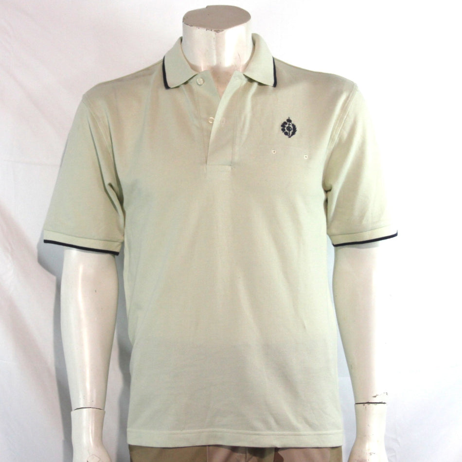 New Genuine Surplus Spanish Military Cream / Pale Grey Polo T-Shirt (4259)
