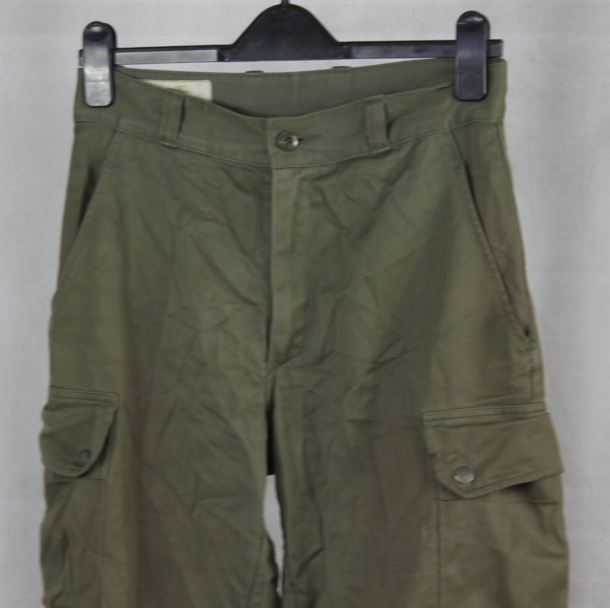 Genuine Surplus French Army 1980s Vintage F2 Olive Green Army Combat Trousers