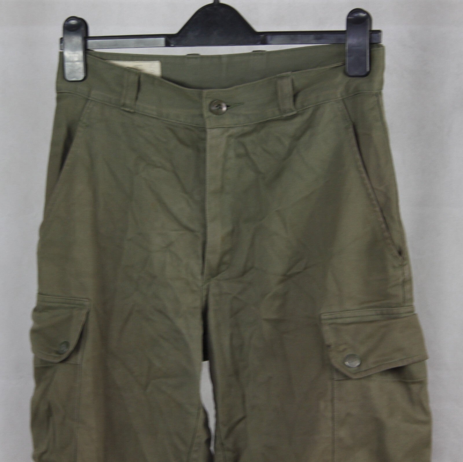 Genuine Surplus French Army 1980s Vintage F2 Olive Green Army Combat Trousers