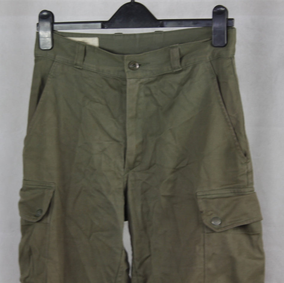 Genuine Surplus French Army 1980s Vintage F2 Olive Green Army Combat Trousers