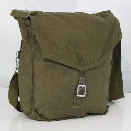 Genuine Surplus Bulgarian Army Vintage Side bag Khaki with Leather Strap (3394)