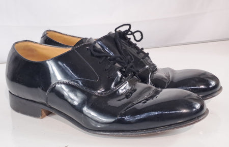 Genuine Surplus British Mens Mess Dress Shoes Formal Black Leather Grade 2 (2410