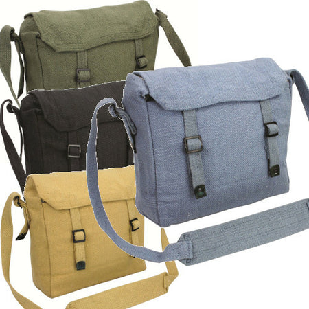 NEW Small Canvas Webbing Haversack  fishing satchel Daysack military messenger 