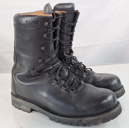 Genuine Surplus Austrian Army Fully Lined Black Leather Winter Boots 3369