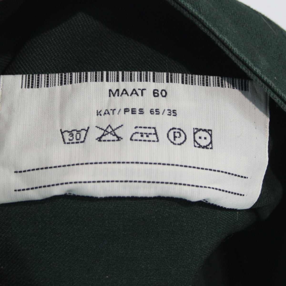 Dutch Civil Defence Cap Dark Green Genuine Surplus Hat  Peak Size 60  (3936)