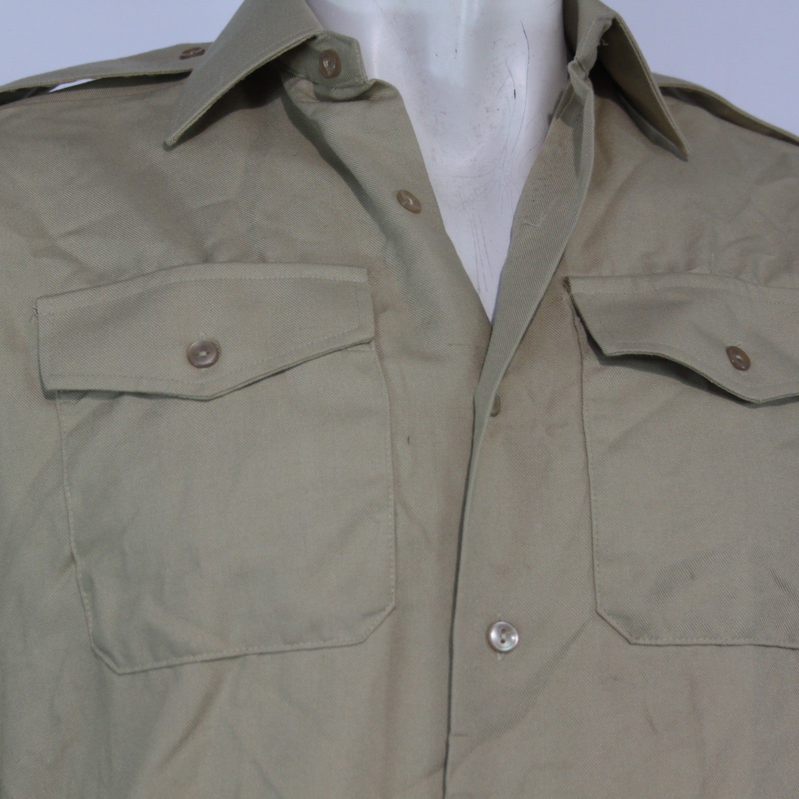 Genuine Surplus British Heavyweight Mans No2 Dress Shirt Fawn Officers (3427)