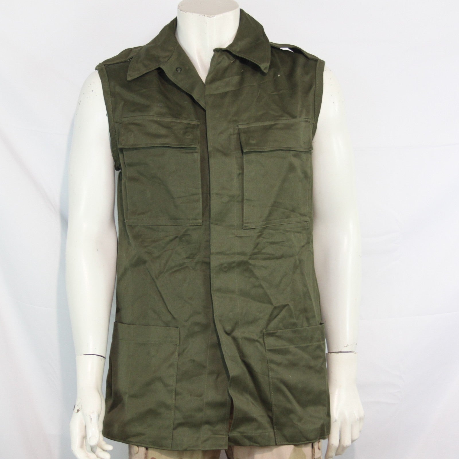 Genuine Surplus Dutch Jacket Coverted to Gilet Sleeveless Canvas 36" chest (3334