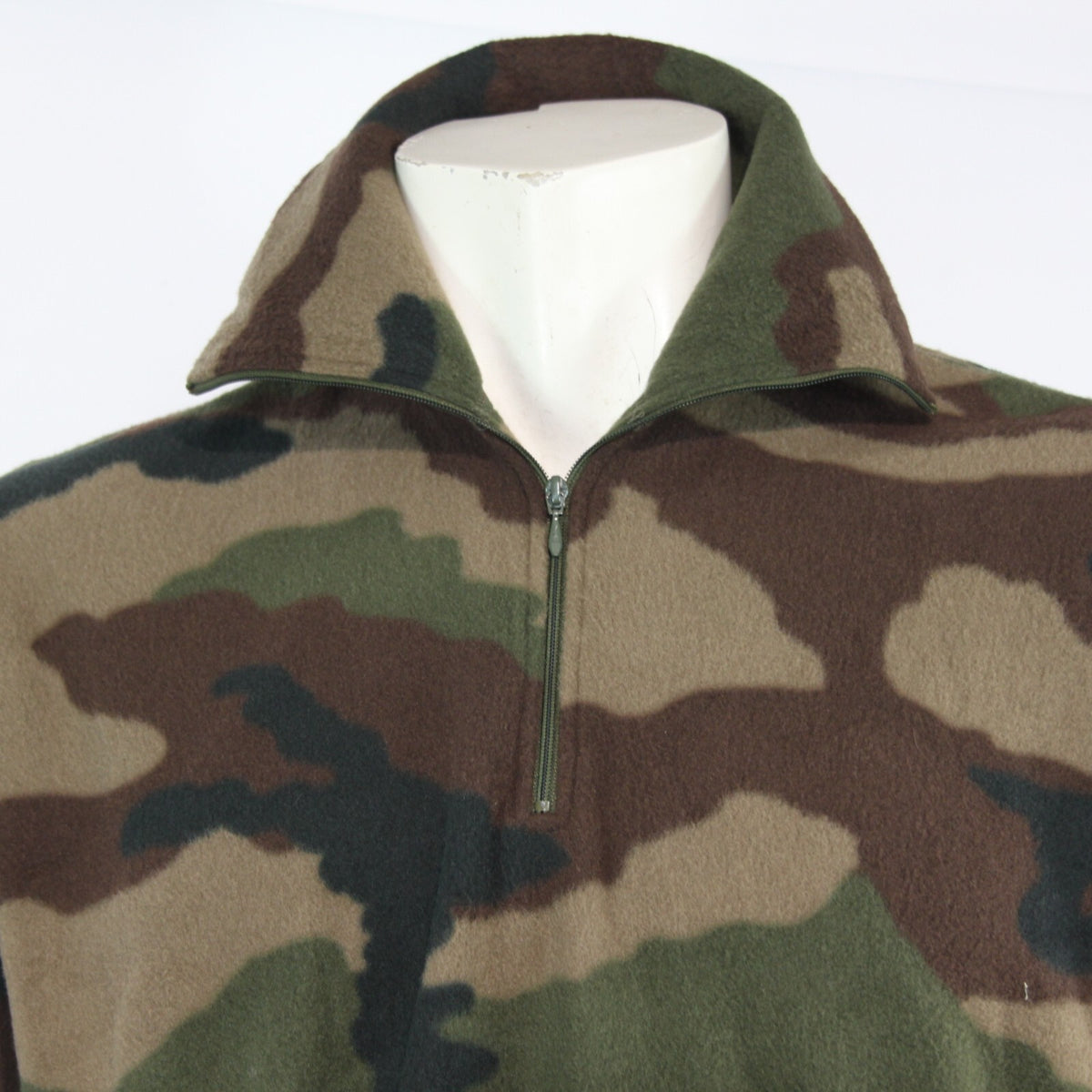 Genuine Surplus French Army Camouflage Fleece Pullover Jumper Top Camo 3239