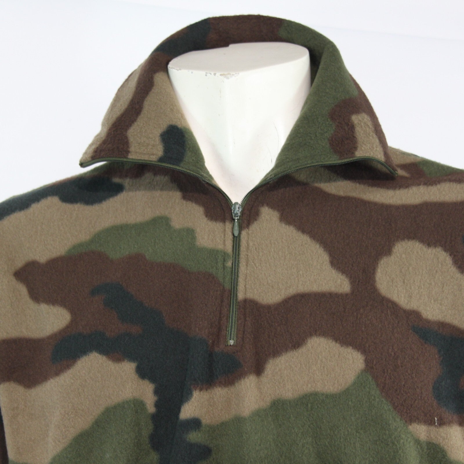 Genuine Surplus French Army Camouflage Fleece Pullover Jumper Top Camo 3239