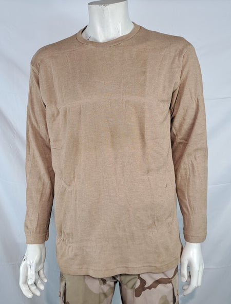 Genuine Surplus British Desert Base Layer Top Vest Long Sleeve Tan FR (3136)