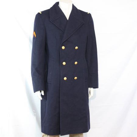 Mens French Airforce Overcoat Greatcoat Genuine Surplus 38-40" Chest (3513)