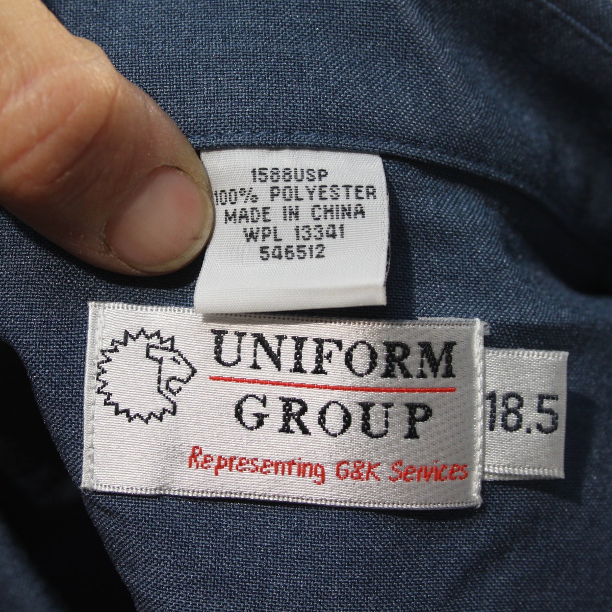 NEW Genuine Surplus US Security Firm Blue Shirts Badged Polyester (3747)