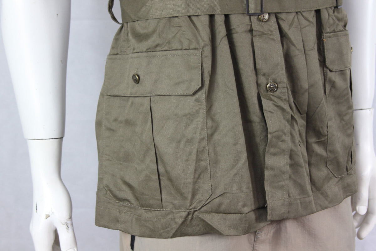 Genuine Surplus Italian Safari Shirt Khaki Beige Sand Belted Lightweight Cotton