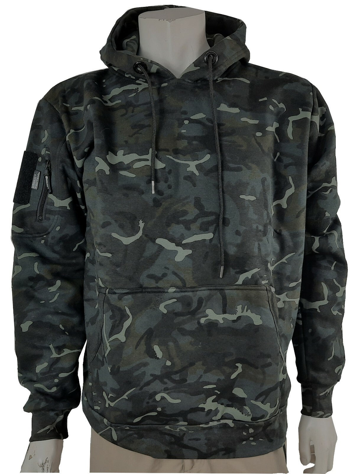 Kombat Tactical Hoodie BTP /Black  Tactical Military Pockets Cotton Rich Hooded 