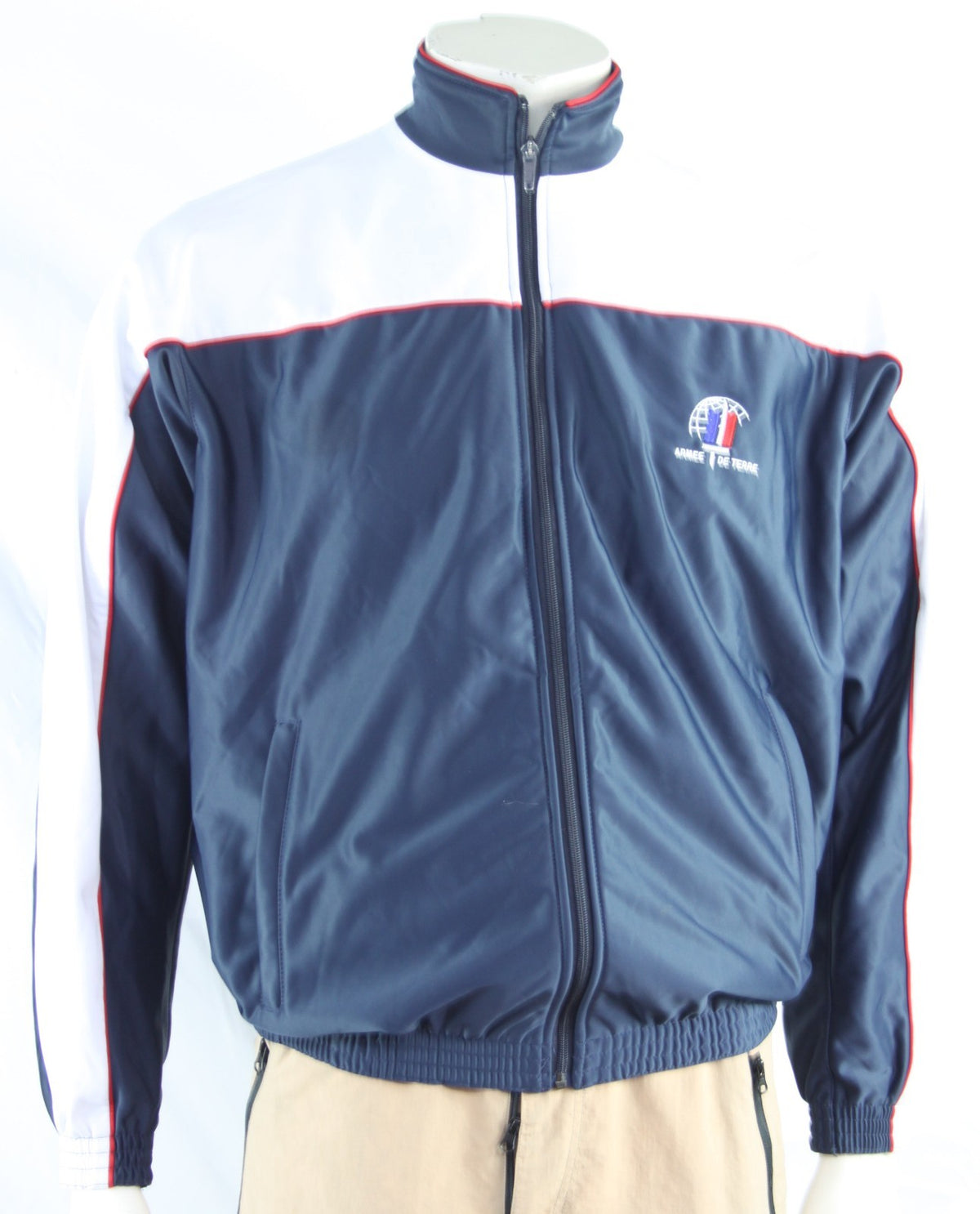 French Army Tracksuit Jacket Top Genuine Surplus Navy/White  (2207)