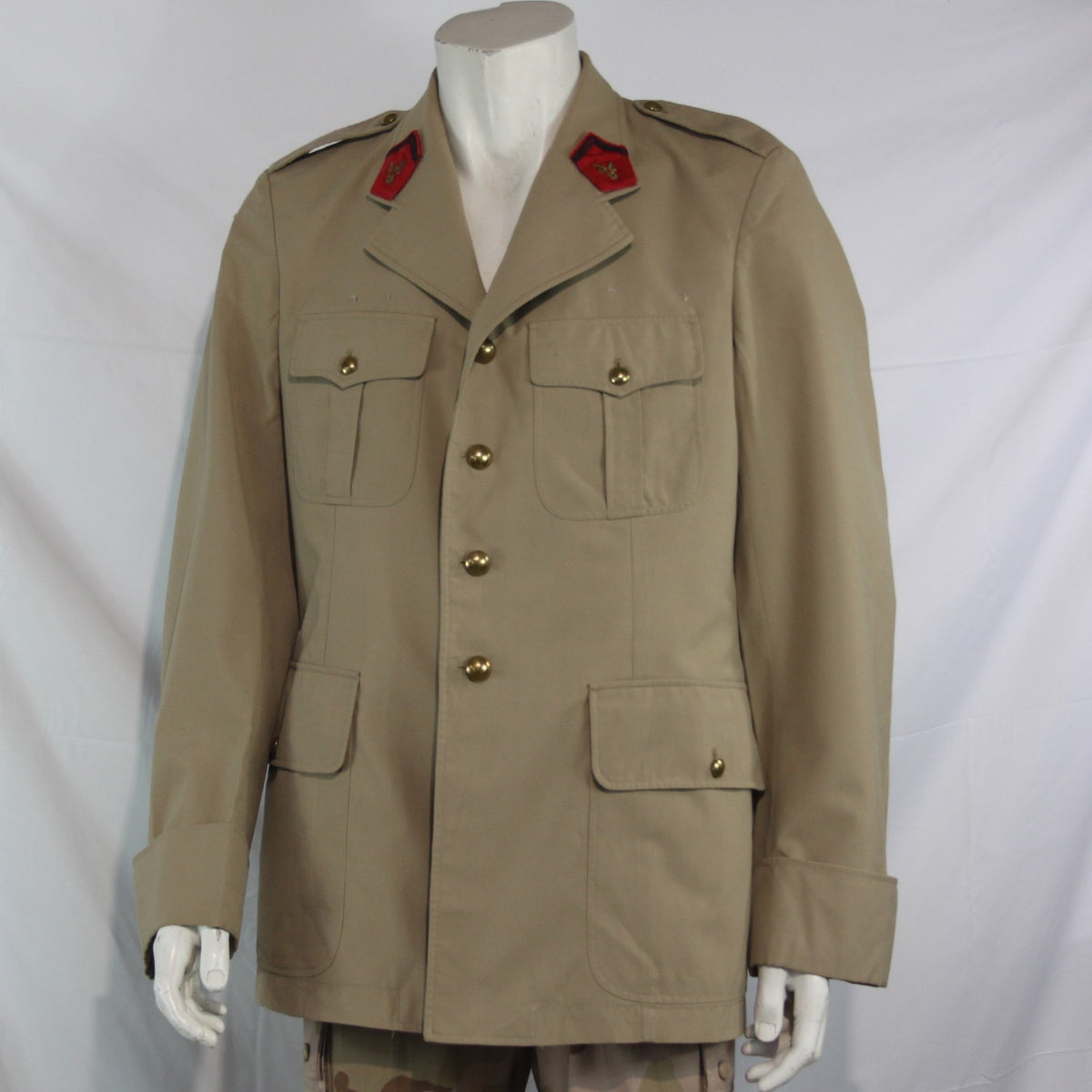 1960's French Artillery Major's Dress Jacket Sand Army Genuine Surplus 40"(4134)