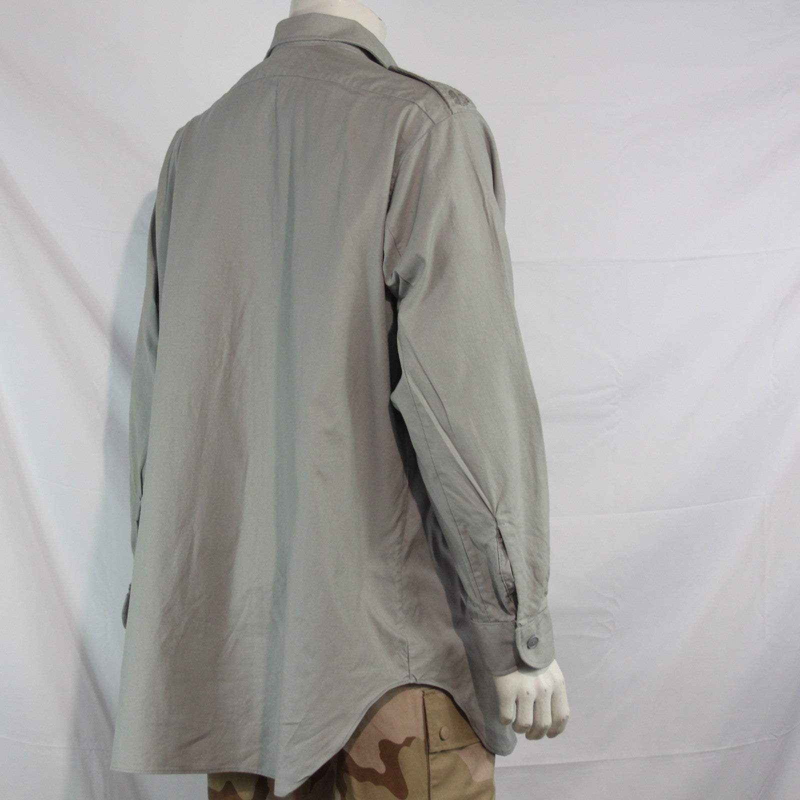 Genuine Surplus Spanish Army Grey Shirt Eagle Epaulettes 48-50" Chest (3618)