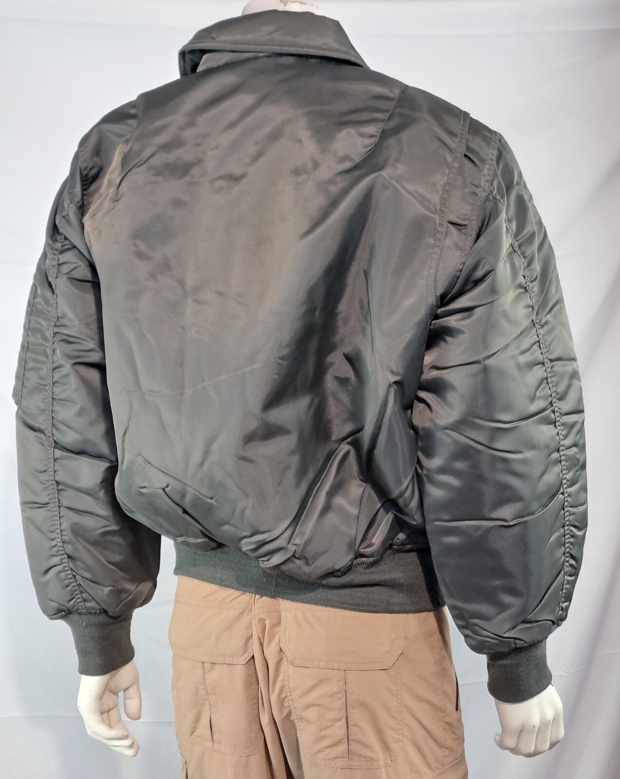 Highlander MA2 Bomber Jacket Plain Collar Padded GunMetal Grey