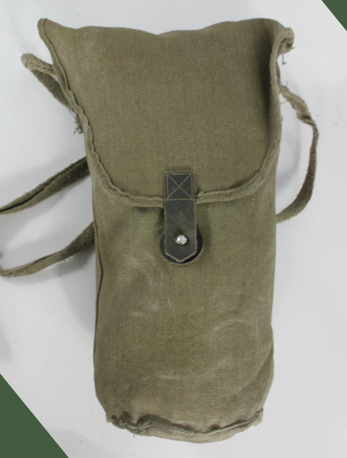 Genuine Surplus Italian WWII Side Gas Mask Bag Vintage Lightweight Canvas (1430)
