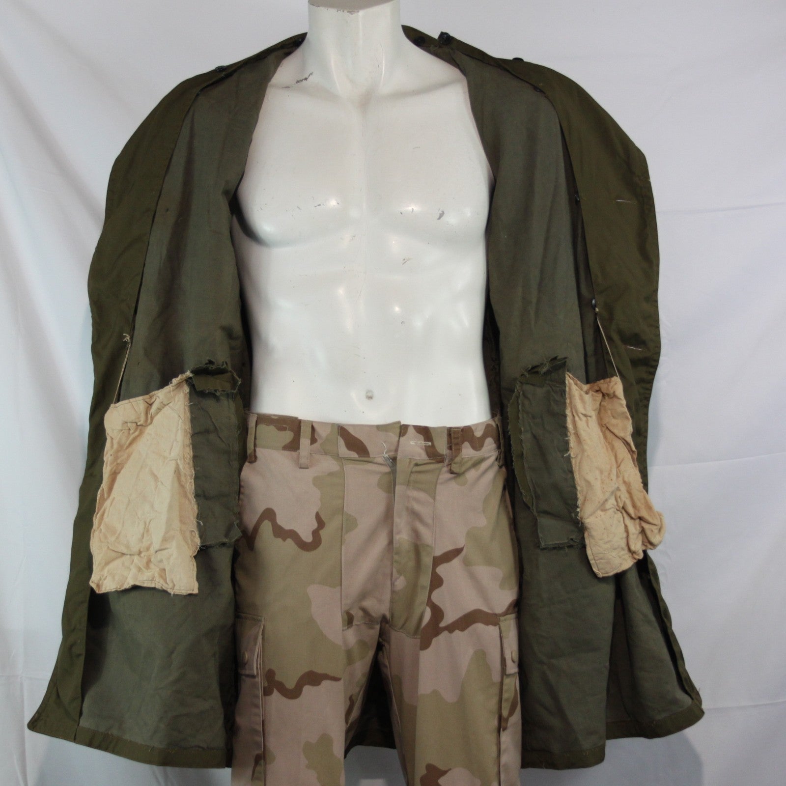 Mens Soviet Cold War Romanian Overcoat Genuine Surplus 42-44" Chest (3602)