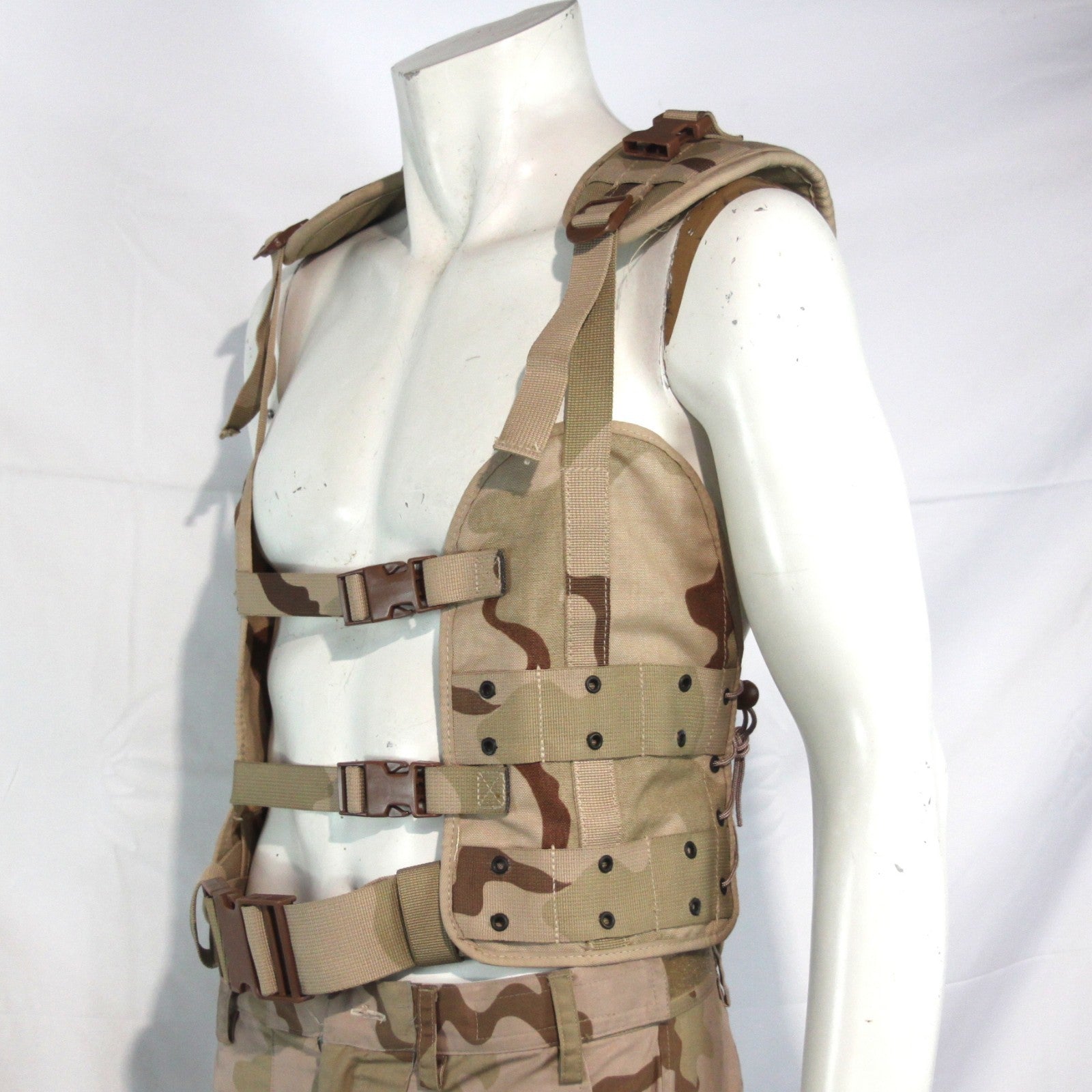 Dutch Surplus Assault Vest Plate Yoke Action Vest Airsoft Desert Camo 3962
