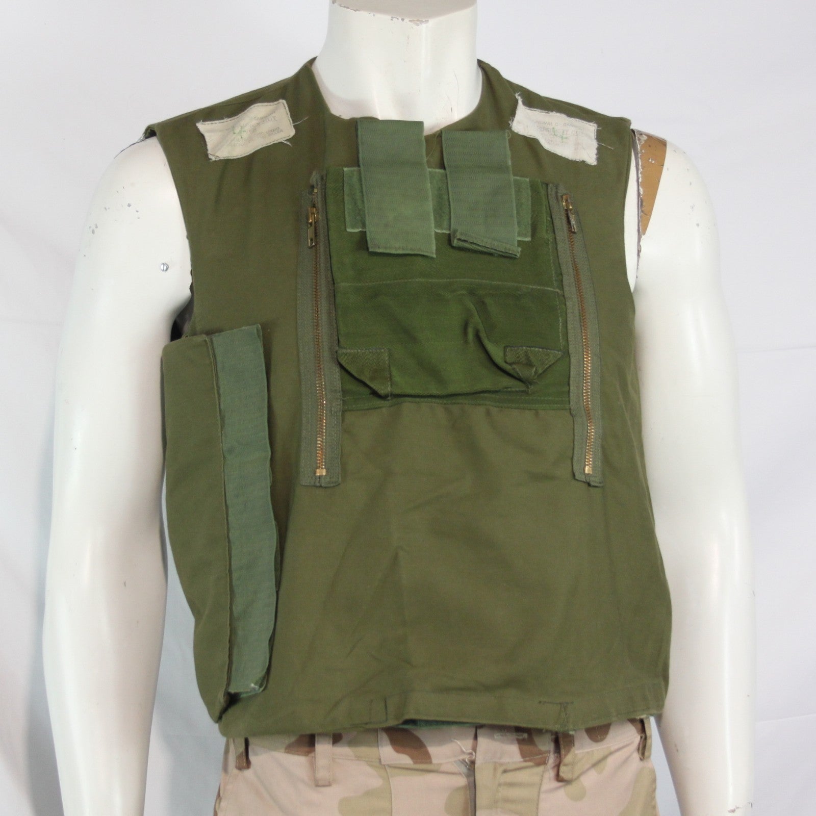1970's Vintage British Military Body Armour Cover Genuine Surplus Olive 3964