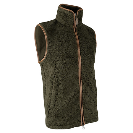 ED Jack Pyke Countryman Chunky Fleece Gilet Double Zip Front Waistcoat Olive