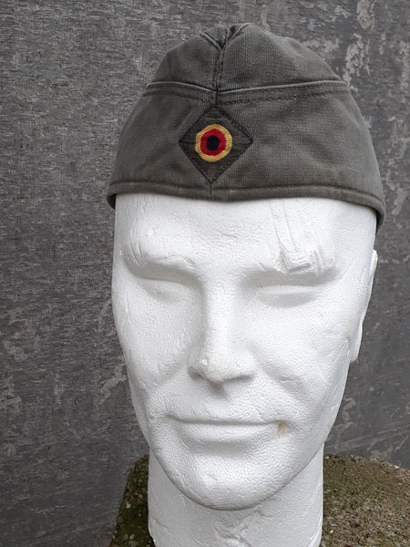 Genuine Surplus German Side Cap Fatigue Cap Chip Packet Hat Olive Vintage 1980's