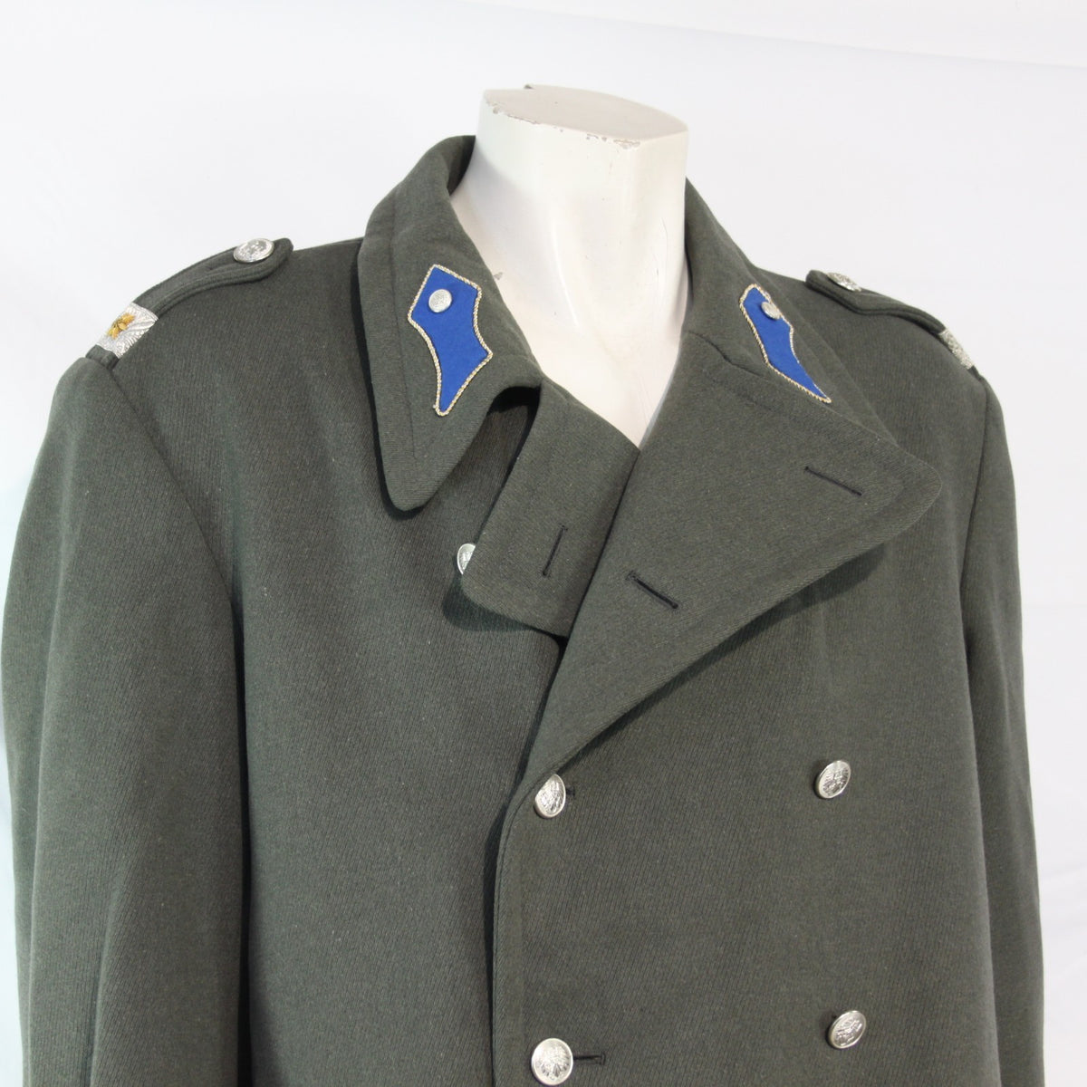 48-50" Austrian Army Officers Wool Greatcoat Genuine Surplus Overcoat Mens(3510)