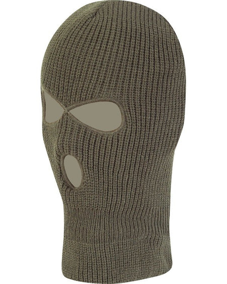 Highlander Acrylic Knitted Balaclava 3 Hole Thermal Winter Warm Green Black