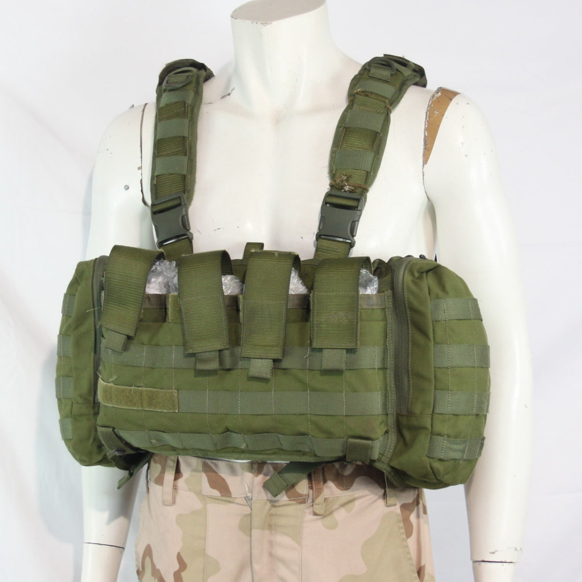 Surplus Tasmanian Tiger Chest Rig Action Vest Airsoft Pouches Green 3955