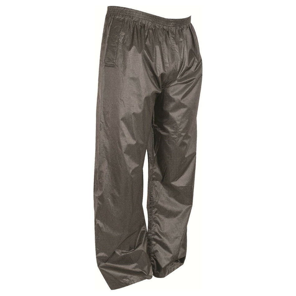Highlander Stormguard Waterproof Trousers Black PVC  Packaway Walking Hiking