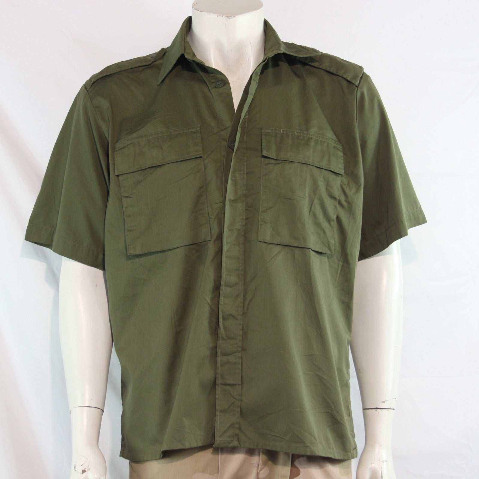 Croatian Short Sleeve Army Shirt Lightweight Plain Olive Genuine Surplus (4323)