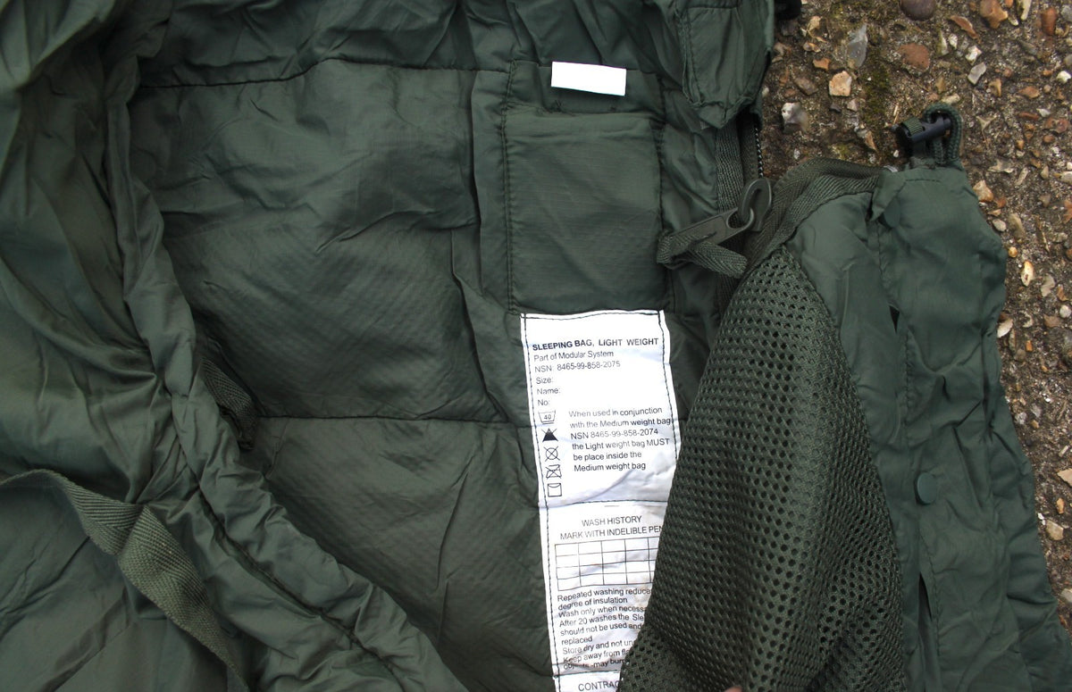 Genuine Surplus British Army Sleeping Bag Modular Lightweight Olive Long  (1282)