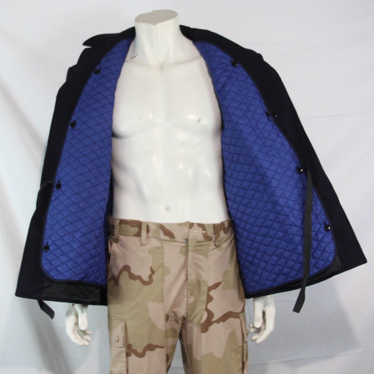 French Wool Mix Military Coat Jacket Pea/Deck Coat Genuine 38-40" (3646)