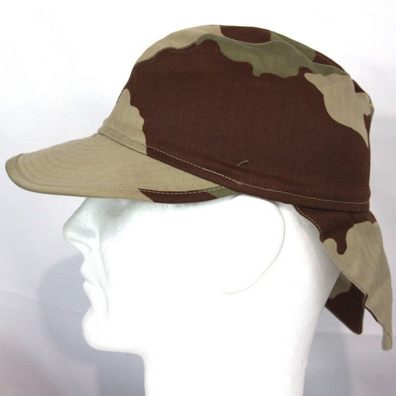 Genuine Surplus French Army Bigeard Desert Sun Hat Fatigue Cap Neck Flap
