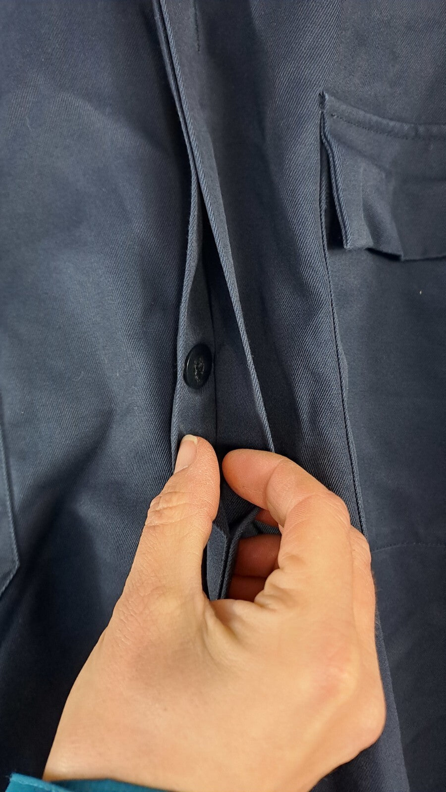 Genuine British Dutch / Belgian Navy Blue Heavyweight Working Shirt  (2754)