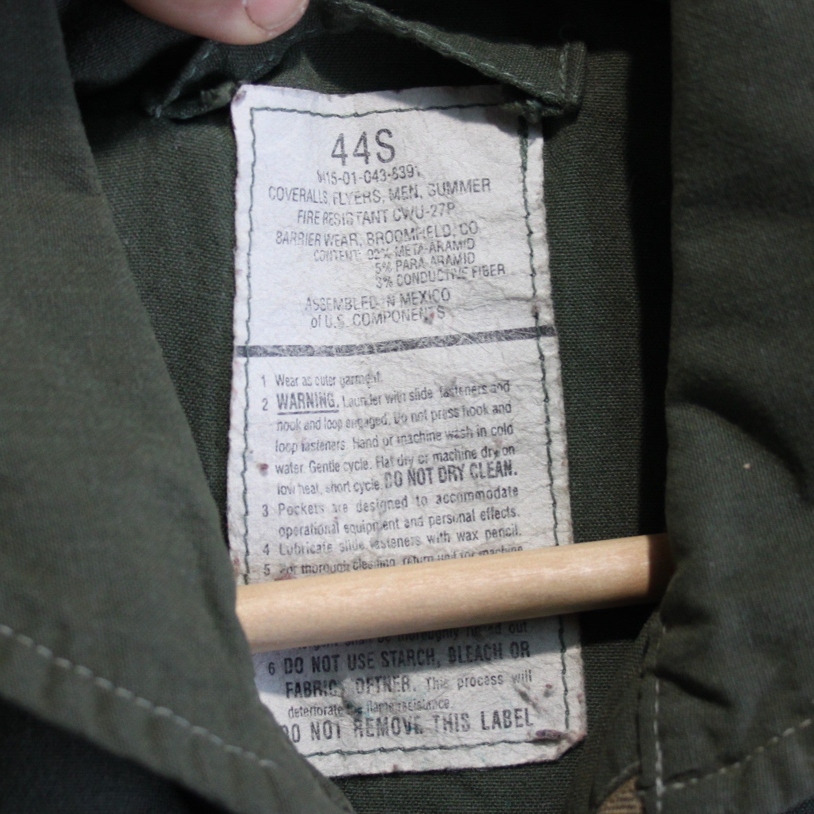 US Airforce Flight Suit Coverall Badged Genuine Surplus 44" Chest Short (3519)