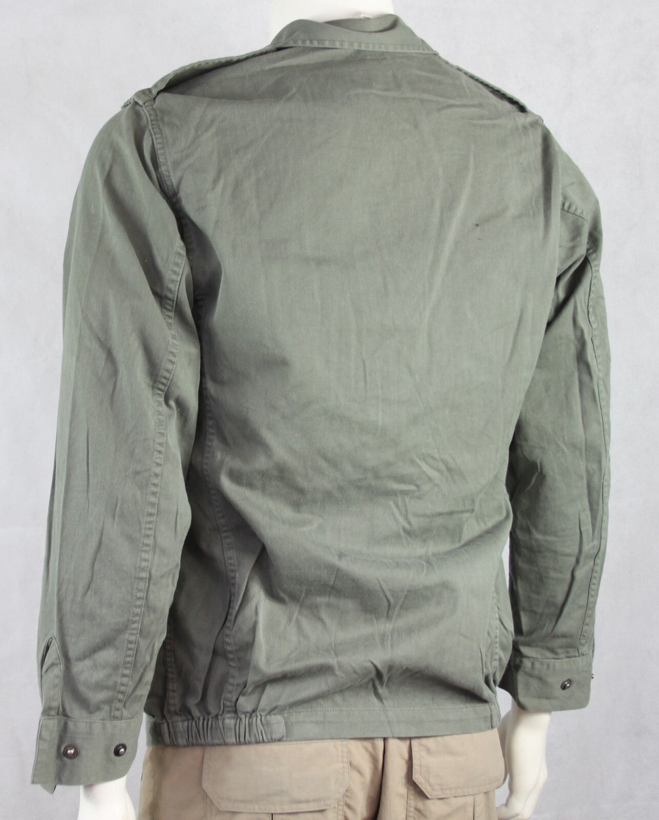 Genuine Surplus French Army F2  Vintage Combat Jacket Olive Green Canvas 3310