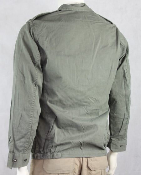 Genuine Surplus French Army F2  Vintage Combat Jacket Olive Green Canvas 3310