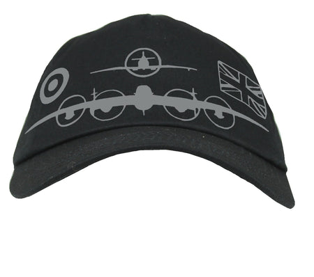 Warbird Print Exclusive Printed Baseball Cap Cotton Lancaster Spitfire RAF Plane