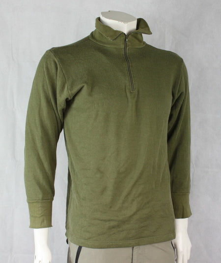 Genuine Surplus Dutch Army Thermal Zip Neck Top Norwegian style Olive G1