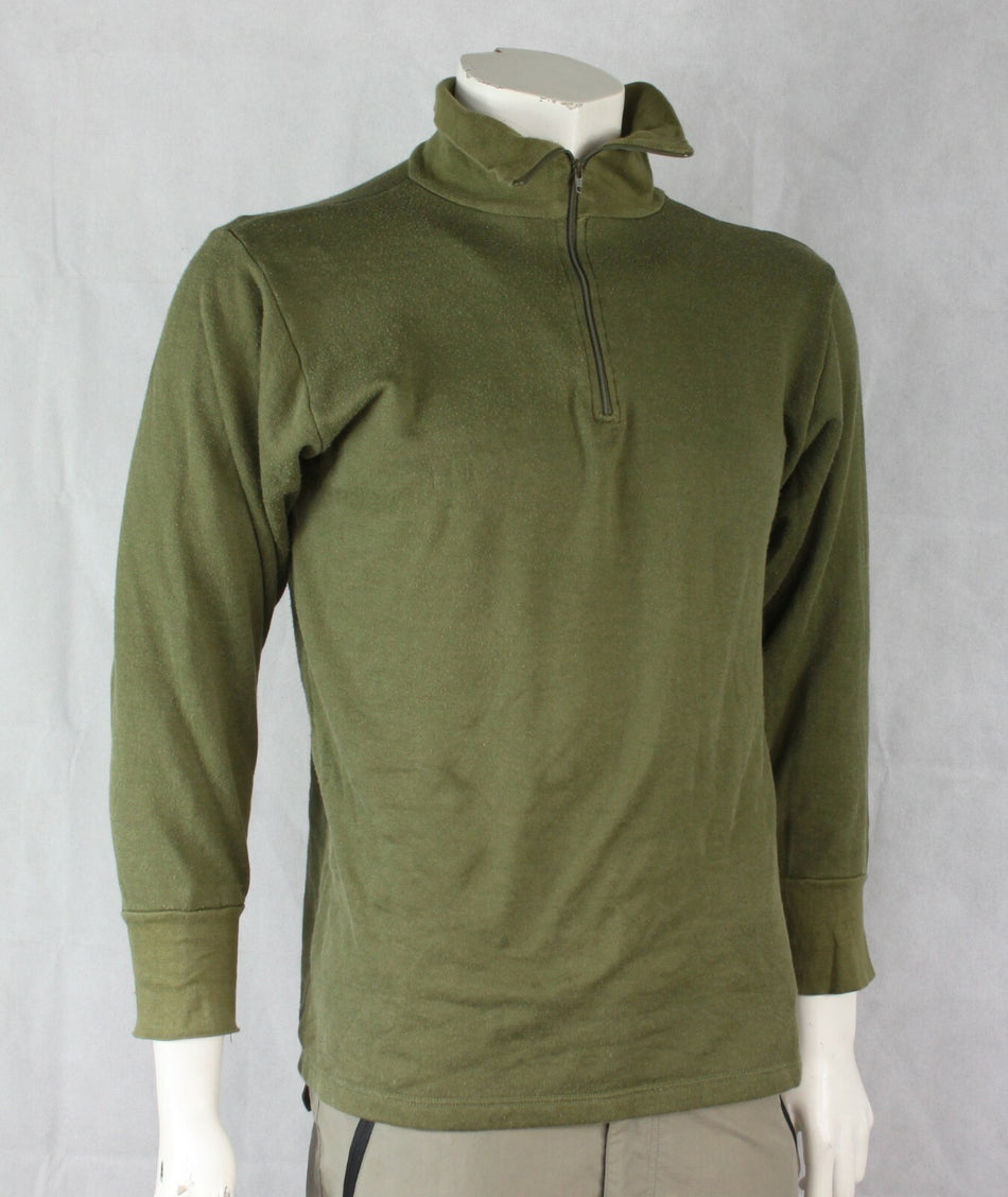 Genuine Surplus Dutch Army Thermal Zip Neck Top Norwegian style Olive G1