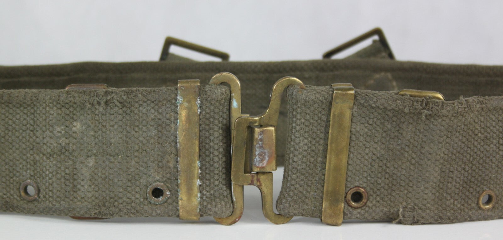 Genuine Surplus Vintage Dutch Army Pistol Belt 60mm Wide Army Military Buckle