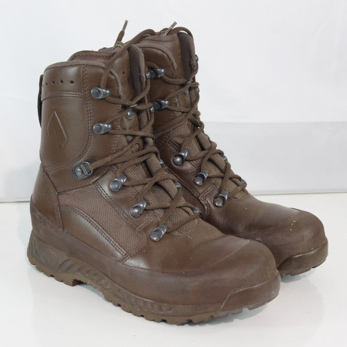 Genuine Surplus Haix High Liability Army Boot Mens Brown Leather Fabric 7m (3579