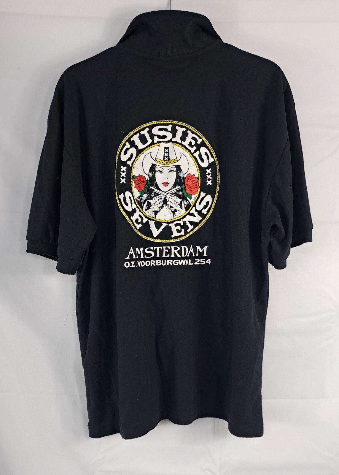 Suzies Sevens Saloon Printed Polo Shirt Amsterdam Souvenir (2747)