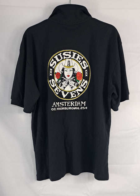 Suzies Sevens Saloon Printed Polo Shirt Amsterdam Souvenir (2747)