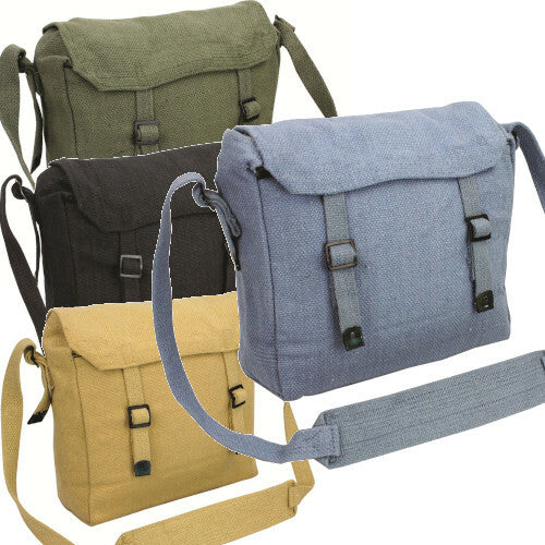 NEW Small Canvas Webbing Haversack  fishing satchel Daysack military messenger 