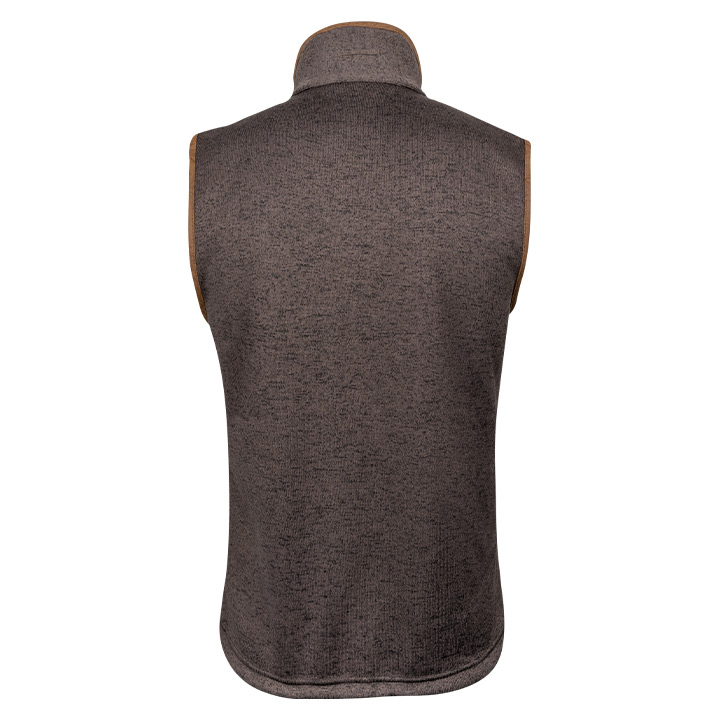 ED Jack Pyke Countryman Melange Fleece Gilet Double Zip Front Waistcoat Brown